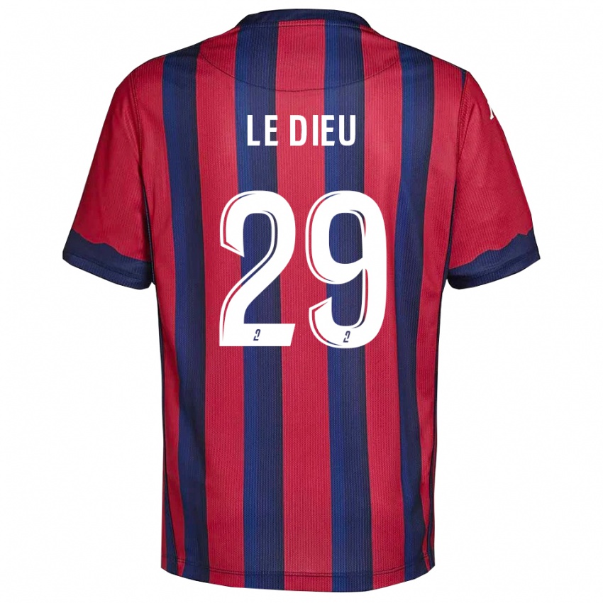 ילדים Flavie Le Dieu #29 בורדו כחול נייבי ג'רזי ביתית 2025/26 חולצה קצרה