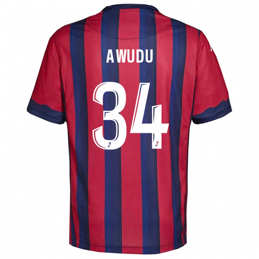 ילדים סומאילה אובודו #34 בורדו כחול נייבי ג'רזי ביתית 2025/26 חולצה קצרה