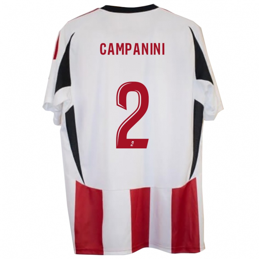 ילדים טיבו קמפניני #2 אדום כחול ג'רזי ביתית 2025/26 חולצה קצרה