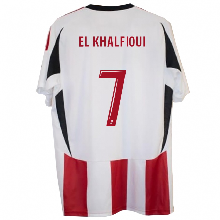 ילדים Zakari El Khalfioui #7 אדום כחול ג'רזי ביתית 2025/26 חולצה קצרה