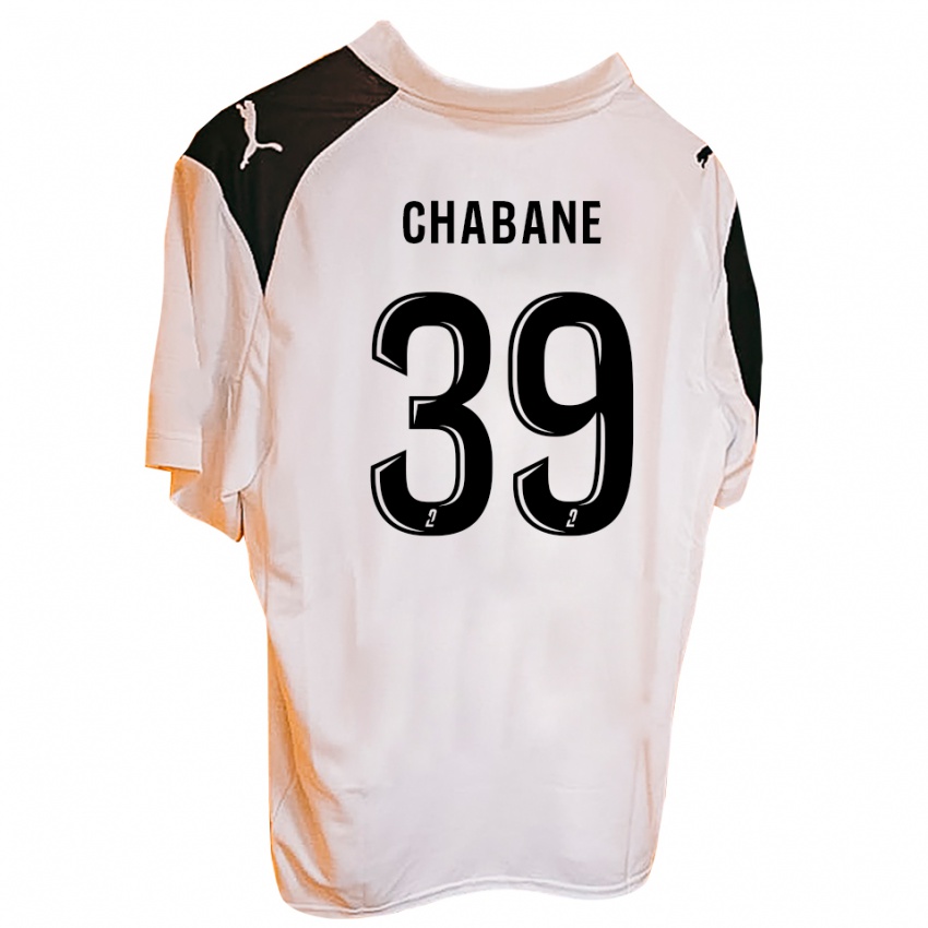 ילדים Amine Chabane #39 שחור לבן ג'רזי ביתית 2025/26 חולצה קצרה