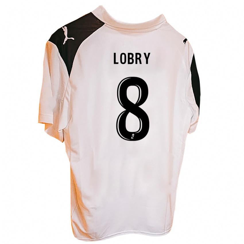 ילדים ויקטור לוברי #8 שחור לבן ג'רזי ביתית 2025/26 חולצה קצרה