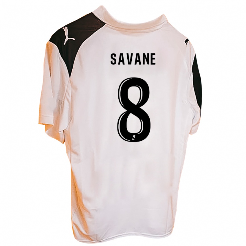 ילדים Mouhamadou Savane #8 שחור לבן ג'רזי ביתית 2025/26 חולצה קצרה