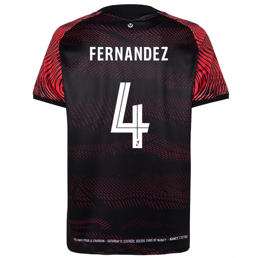 ילדים Nehemiah Fernandez #4 לבן אדום ג'רזי ביתית 2025/26 חולצה קצרה