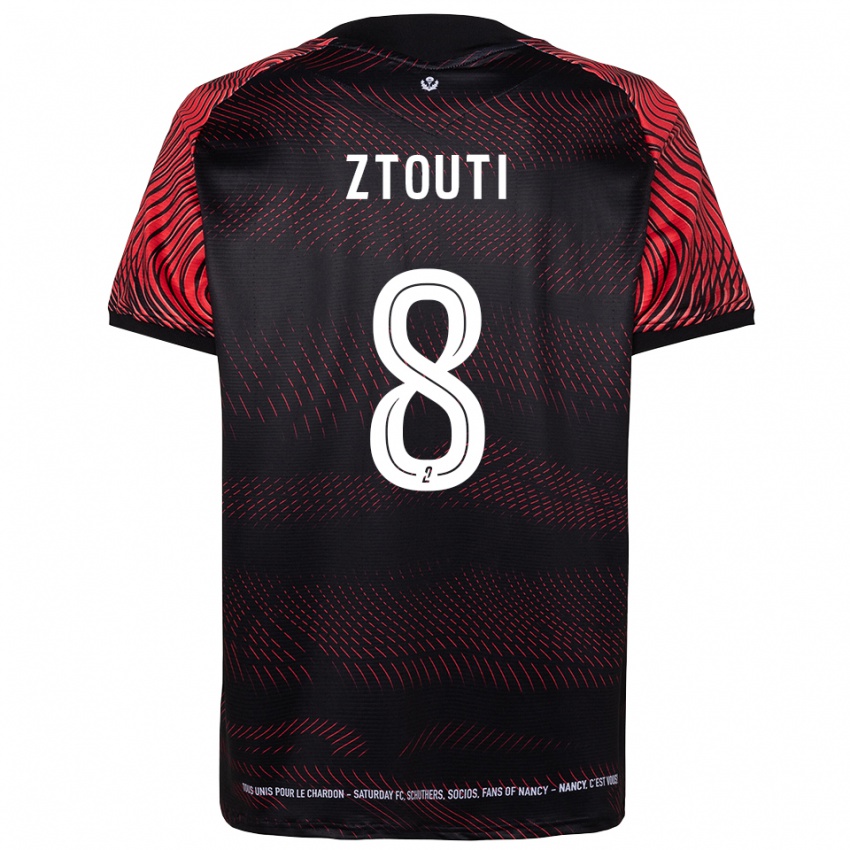 ילדים Zakaria Ztouti #8 לבן אדום ג'רזי ביתית 2025/26 חולצה קצרה