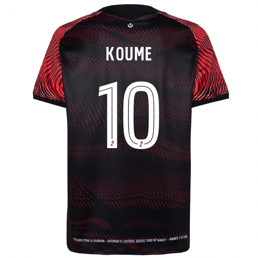 ילדים Mamoudou Koume #10 לבן אדום ג'רזי ביתית 2025/26 חולצה קצרה