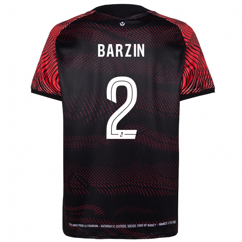 ילדים Réginald Barzin #2 לבן אדום ג'רזי ביתית 2025/26 חולצה קצרה