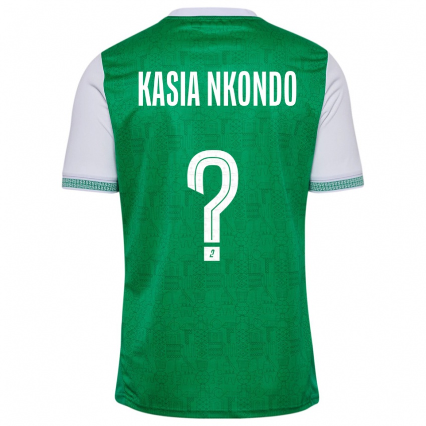 ילדים Nathan Kasia Nkondo #0 ירוק לבן ג'רזי ביתית 2025/26 חולצה קצרה