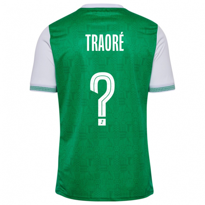 ילדים Aboubakar Traoré #0 ירוק לבן ג'רזי ביתית 2025/26 חולצה קצרה