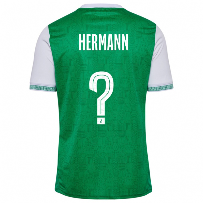 ילדים Laura Hermann #0 ירוק לבן ג'רזי ביתית 2025/26 חולצה קצרה