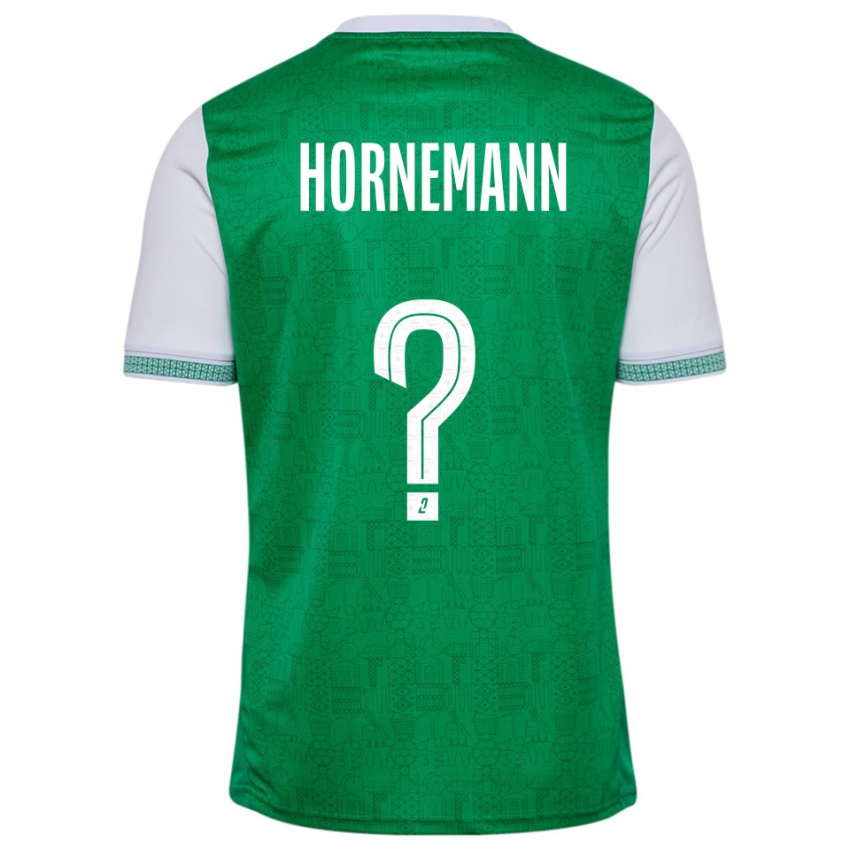 ילדים סופי הורנמן #0 ירוק לבן ג'רזי ביתית 2025/26 חולצה קצרה