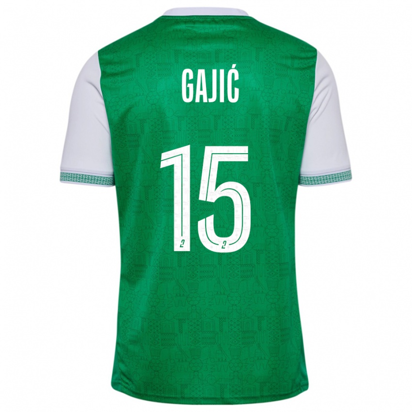 ילדים Aleksandra Gajić #15 ירוק לבן ג'רזי ביתית 2025/26 חולצה קצרה