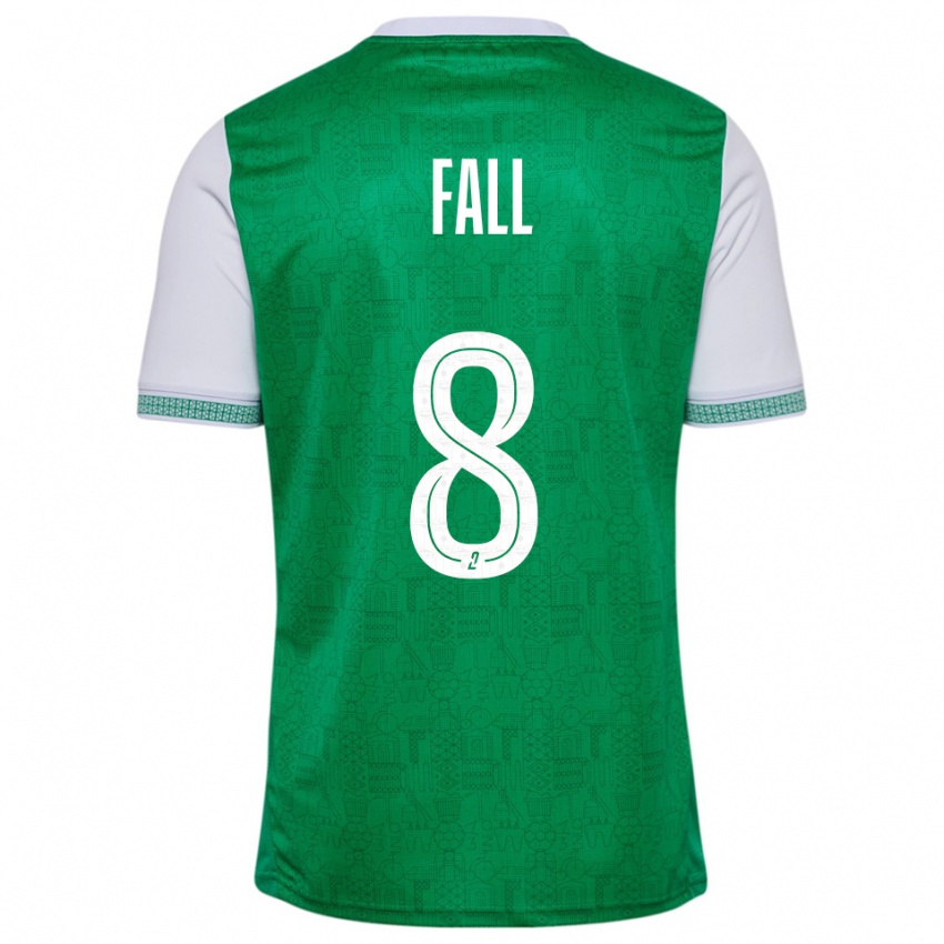 ילדים Cheikh Fall #8 ירוק לבן ג'רזי ביתית 2025/26 חולצה קצרה
