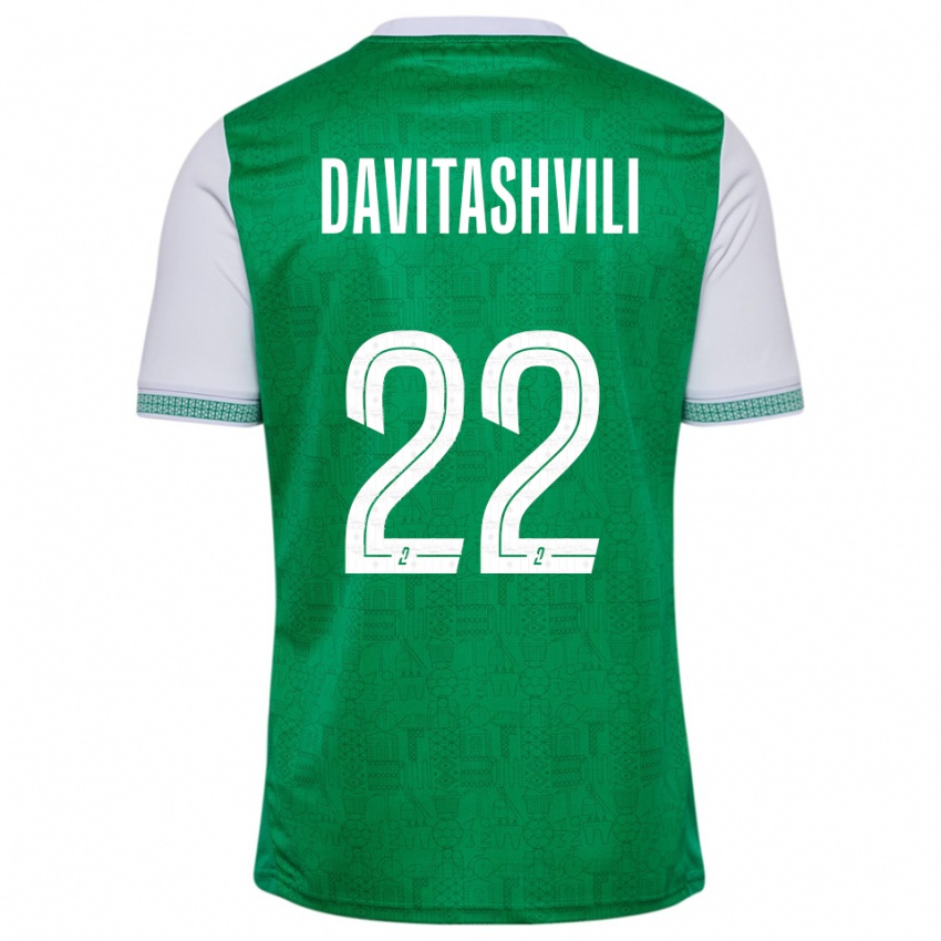 ילדים זוריקו דביטאשווילי #22 ירוק לבן ג'רזי ביתית 2025/26 חולצה קצרה