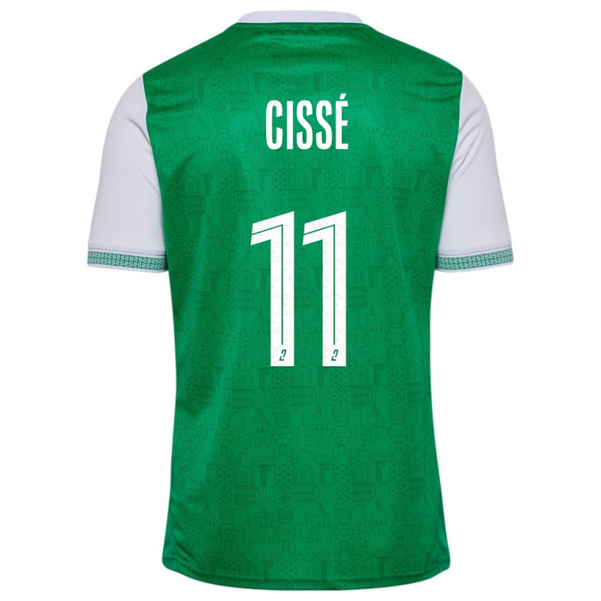 ילדים כרים סיסה #11 ירוק לבן ג'רזי ביתית 2025/26 חולצה קצרה