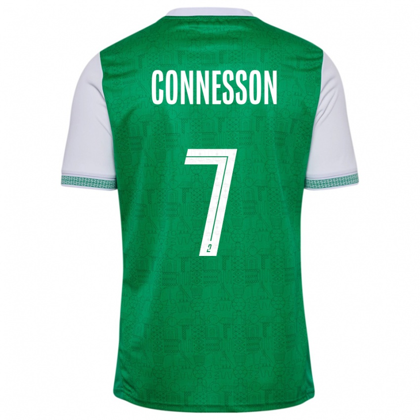 ילדים Adèle Connesson #7 ירוק לבן ג'רזי ביתית 2025/26 חולצה קצרה