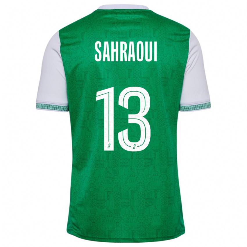 ילדים Jebryl Sahraoui #13 ירוק לבן ג'רזי ביתית 2025/26 חולצה קצרה