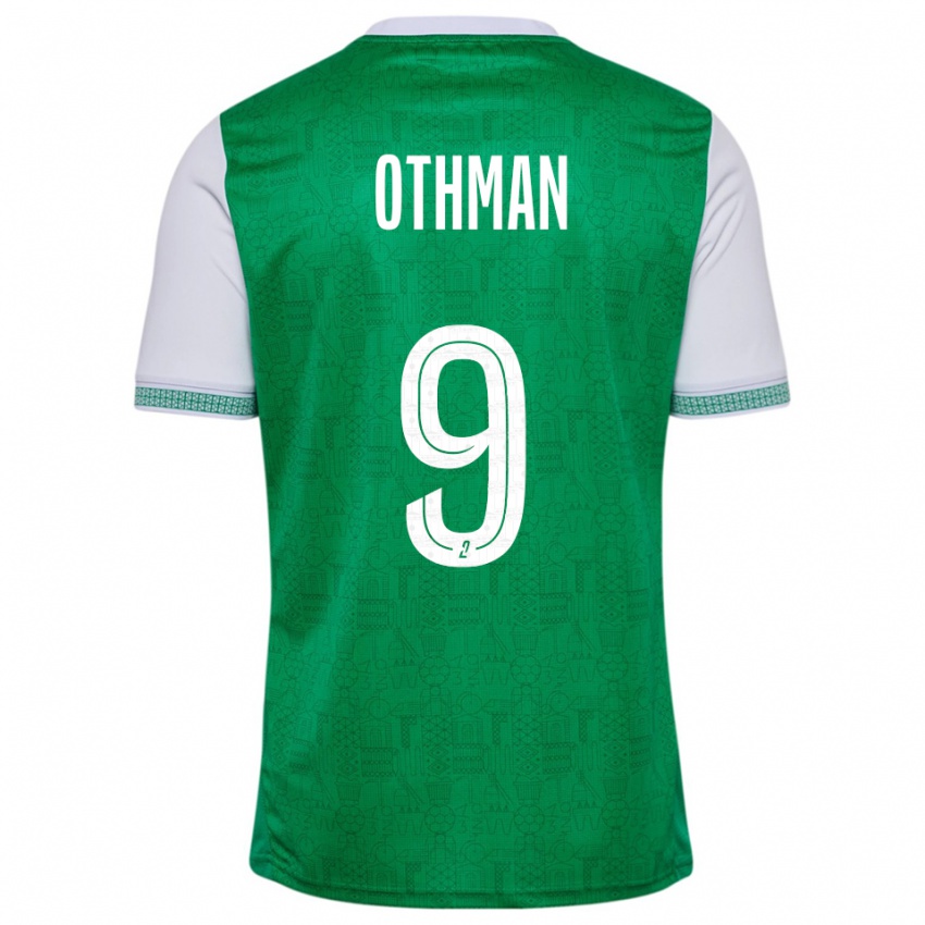ילדים ג'יבריל עות'מאן #9 ירוק לבן ג'רזי ביתית 2025/26 חולצה קצרה