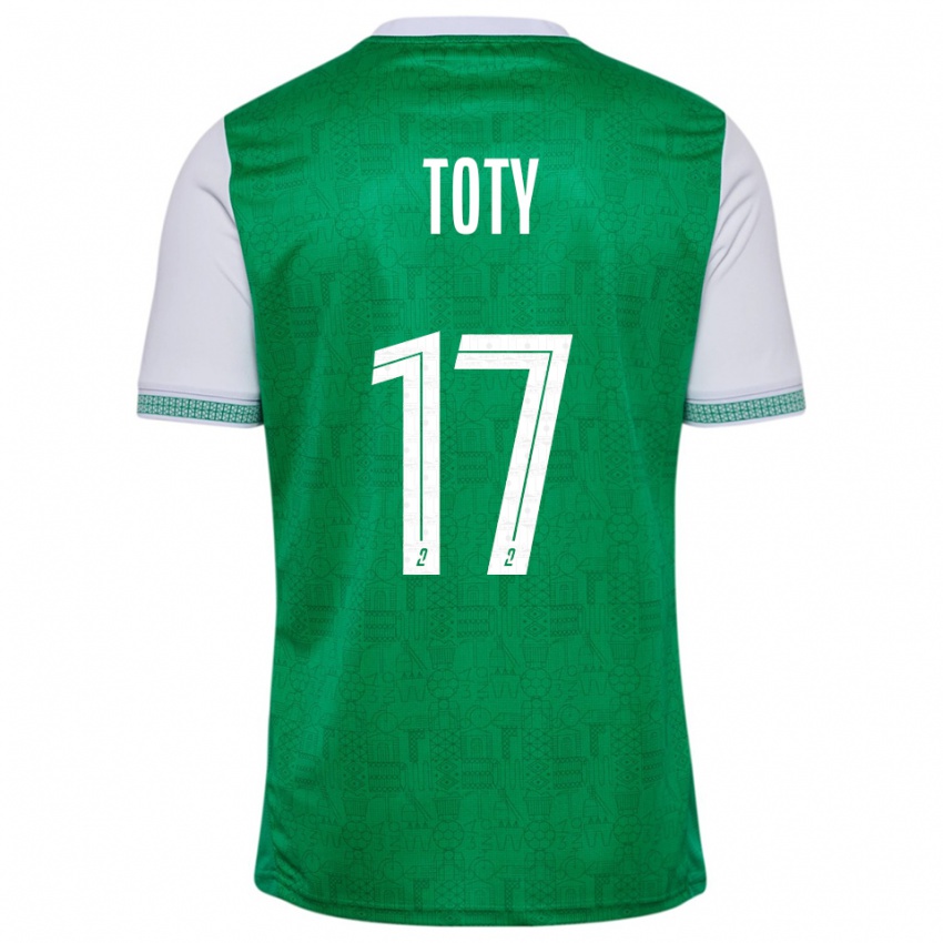 ילדים Mylan Toty #17 ירוק לבן ג'רזי ביתית 2025/26 חולצה קצרה