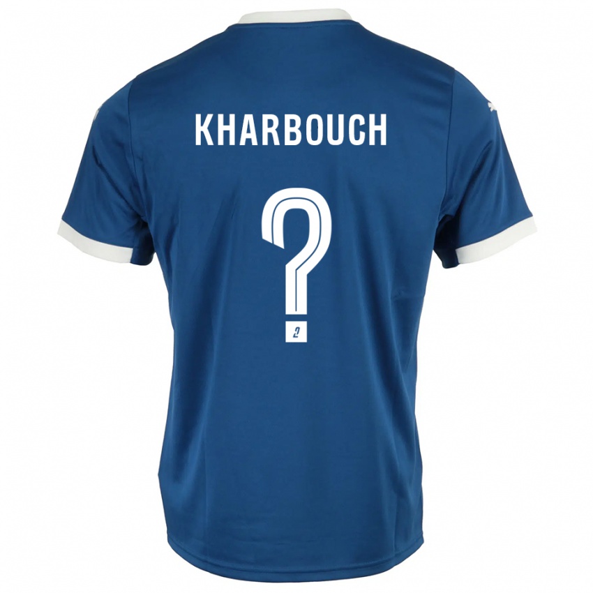 ילדים Yanis Kharbouch #0 כחול לבן ג'רזי ביתית 2025/26 חולצה קצרה