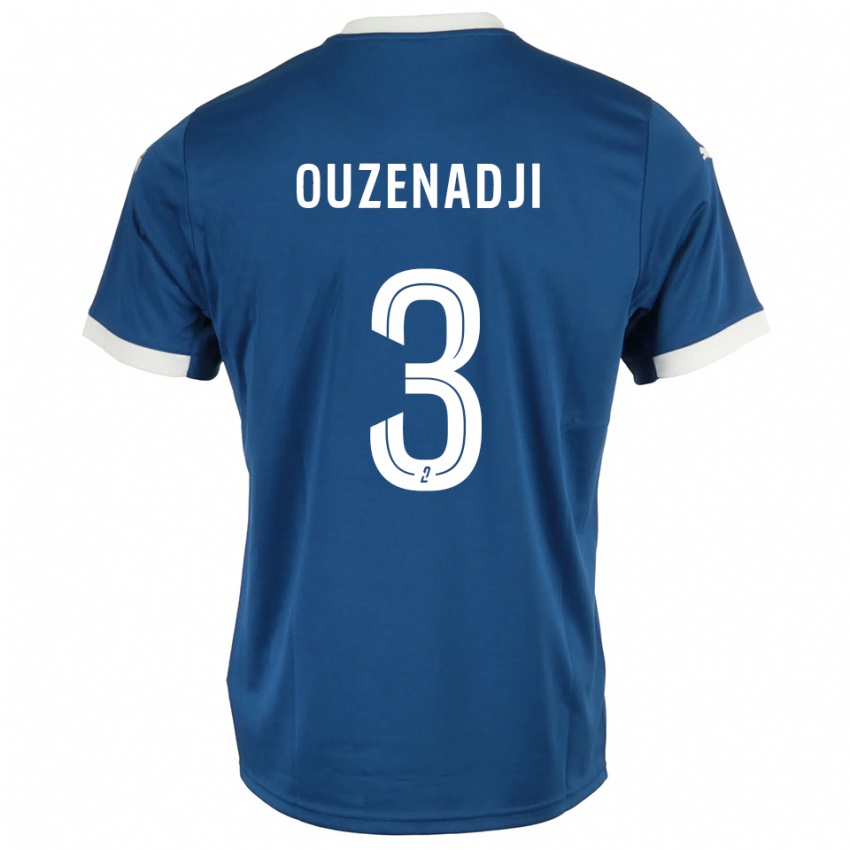 ילדים Anis Ouzenadji #3 כחול לבן ג'רזי ביתית 2025/26 חולצה קצרה