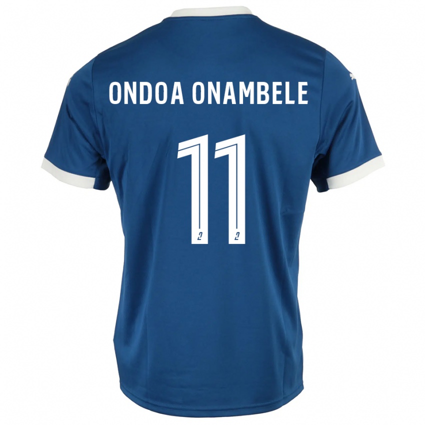 ילדים פרד אונדואה אונמבלה #11 כחול לבן ג'רזי ביתית 2025/26 חולצה קצרה