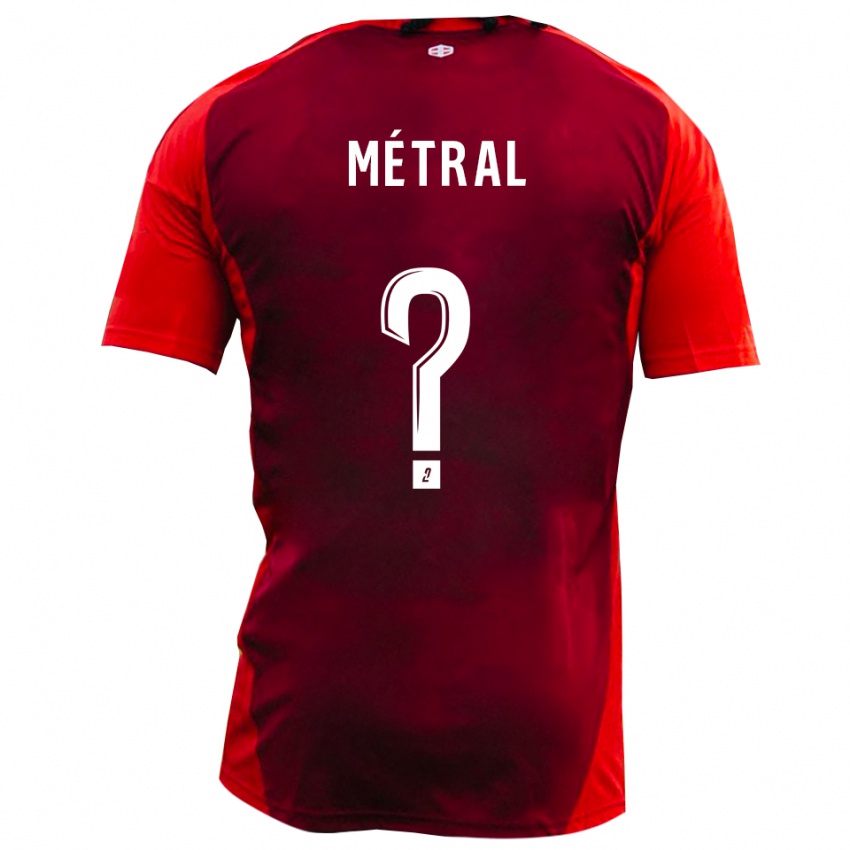 ילדים Lucas Métral #0 אדום בורגונדי ג'רזי ביתית 2025/26 חולצה קצרה