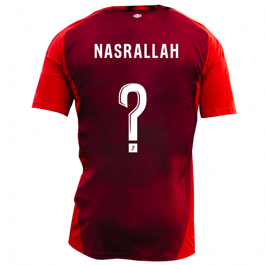 ילדים Noham Nasrallah #0 אדום בורגונדי ג'רזי ביתית 2025/26 חולצה קצרה