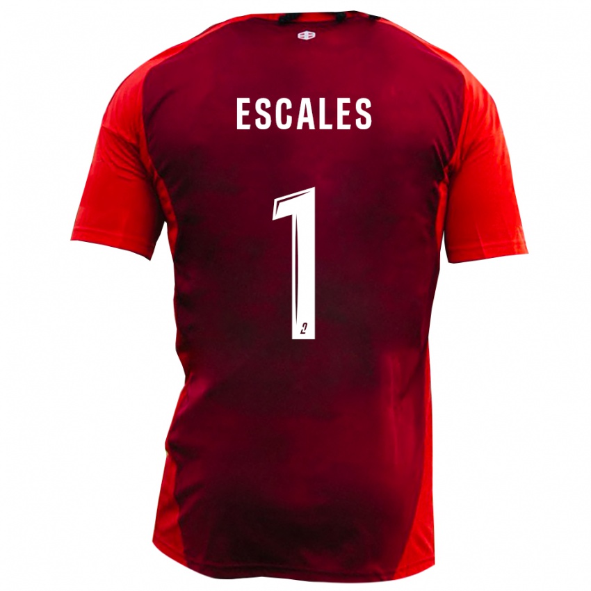 ילדים פלוריאן אסקלס #1 אדום בורגונדי ג'רזי ביתית 2025/26 חולצה קצרה