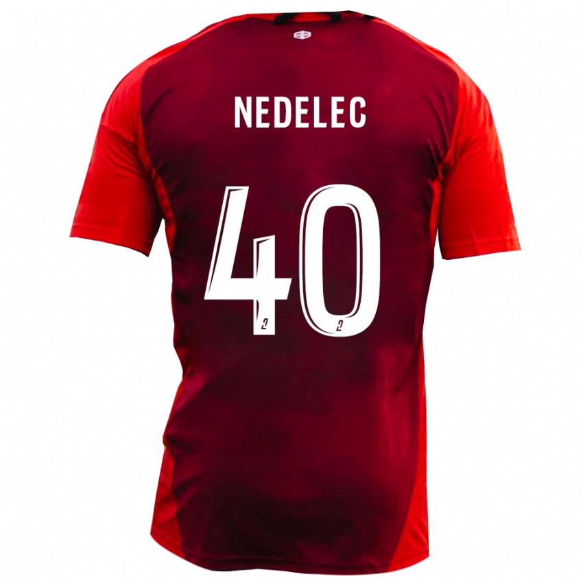 ילדים איימריק נדלץ #40 אדום בורגונדי ג'רזי ביתית 2025/26 חולצה קצרה