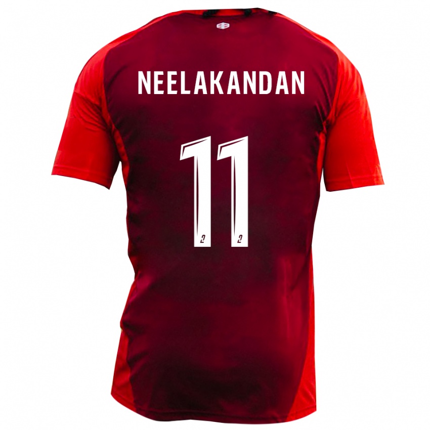 ילדים רנג׳ן נילקאנדאן #11 אדום בורגונדי ג'רזי ביתית 2025/26 חולצה קצרה