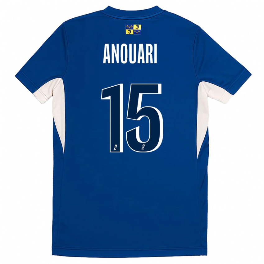 ילדים Naël Anouari #15 כחול נייבי כחול ג'רזי ביתית 2025/26 חולצה קצרה