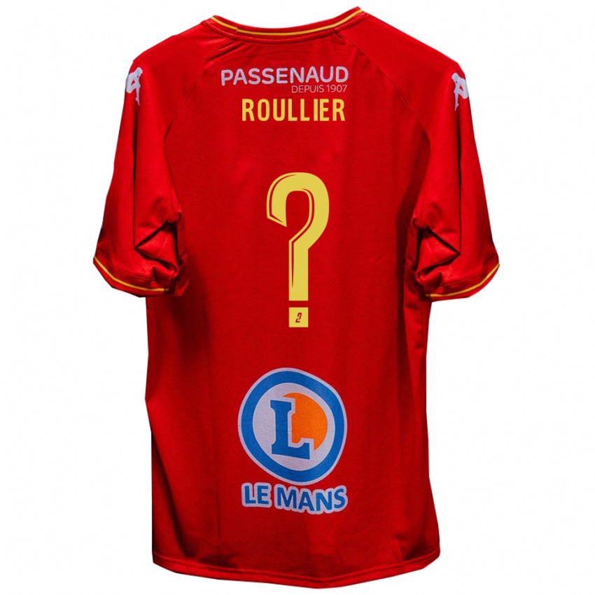 ילדים Alec Roullier #0 אדום צהוב ג'רזי ביתית 2025/26 חולצה קצרה