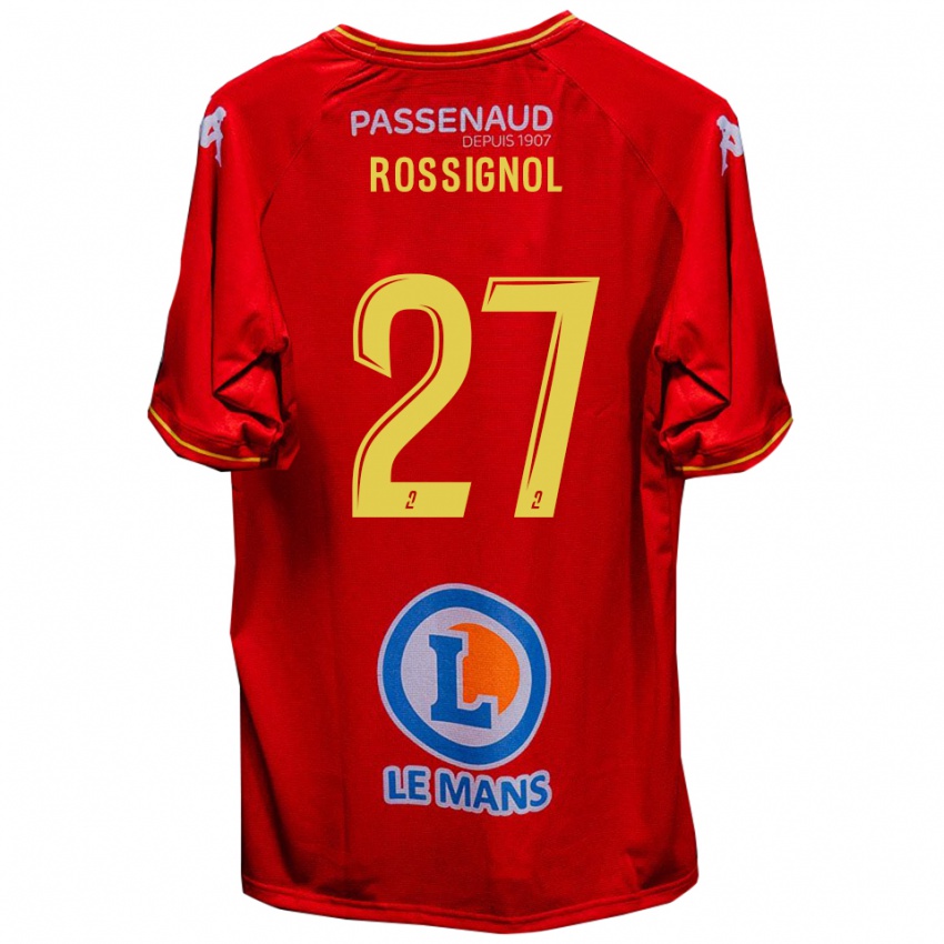 ילדים מרטין רוסיניול #27 אדום צהוב ג'רזי ביתית 2025/26 חולצה קצרה