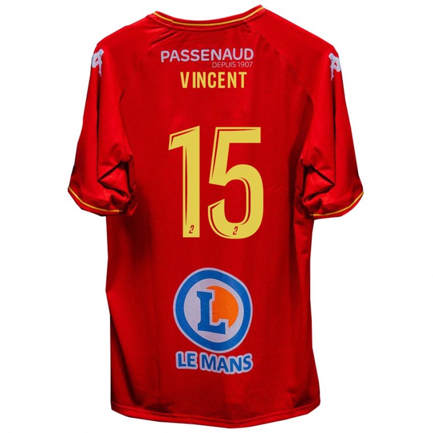 ילדים Noah Vincent #15 אדום צהוב ג'רזי ביתית 2025/26 חולצה קצרה