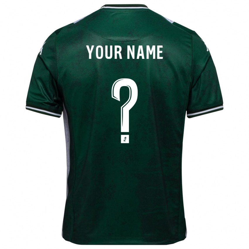 ילדים השם שלך #0 ירוק לבן ג'רזי ביתית 2025/26 חולצה קצרה