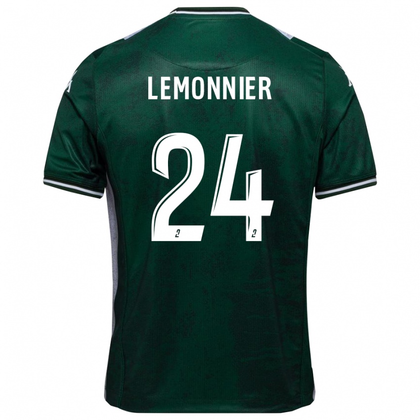 ילדים פייר לעמאניע #24 ירוק לבן ג'רזי ביתית 2025/26 חולצה קצרה