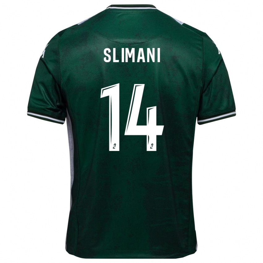 ילדים ריאן סלימאני #14 ירוק לבן ג'רזי ביתית 2025/26 חולצה קצרה