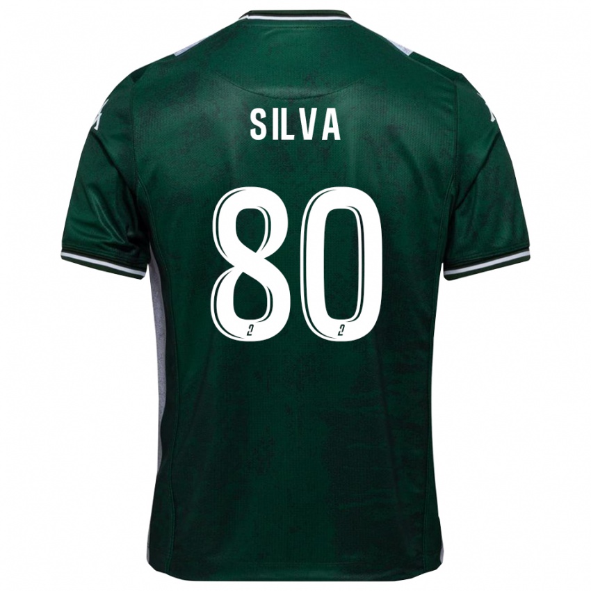 ילדים Brian Silva #80 ירוק לבן ג'רזי ביתית 2025/26 חולצה קצרה