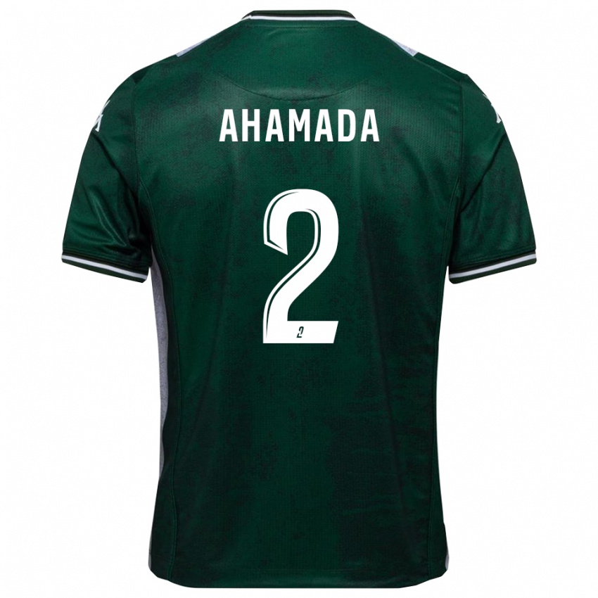 ילדים Mohafidh Ahamada #2 ירוק לבן ג'רזי ביתית 2025/26 חולצה קצרה