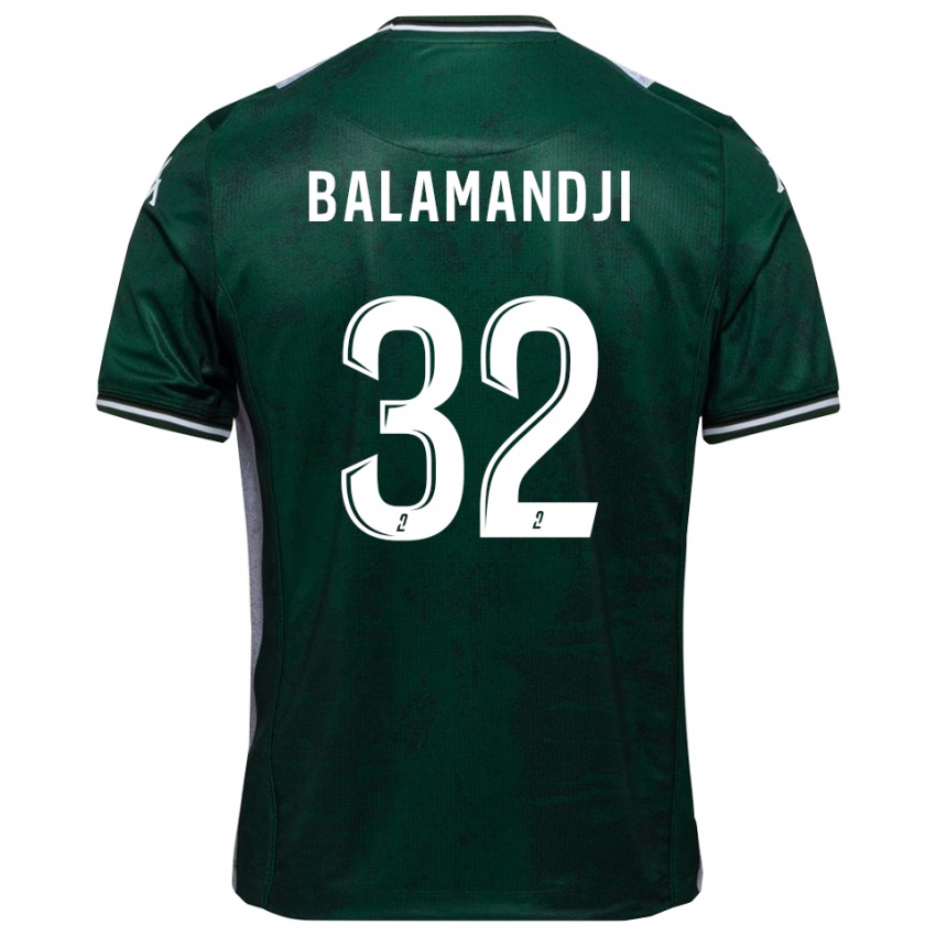 ילדים ז'וזואה בלמנדז'י #32 ירוק לבן ג'רזי ביתית 2025/26 חולצה קצרה