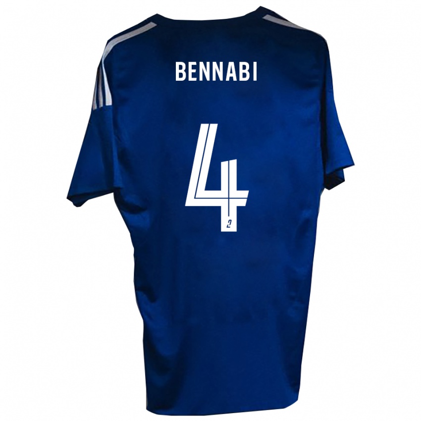 ילדים Rayan Bennabi #4 כחול לבן ג'רזי ביתית 2025/26 חולצה קצרה