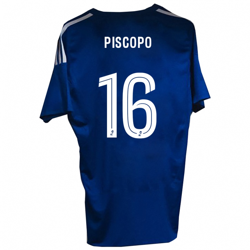 ילדים אנז׳ פיסקופו #16 כחול לבן ג'רזי ביתית 2025/26 חולצה קצרה