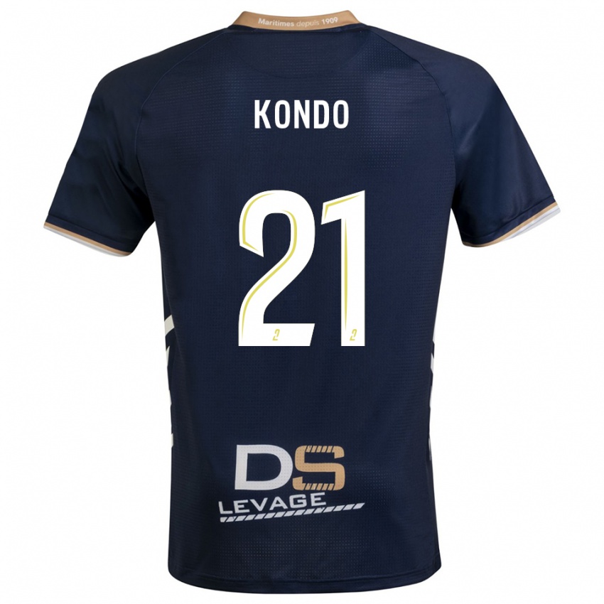 ילדים ג׳פרי קונדו #21 כחול נייבי זהב ג'רזי ביתית 2025/26 חולצה קצרה