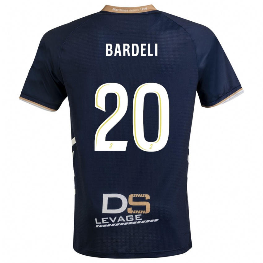 ילדים אנזו בורדלי #20 כחול נייבי זהב ג'רזי ביתית 2025/26 חולצה קצרה