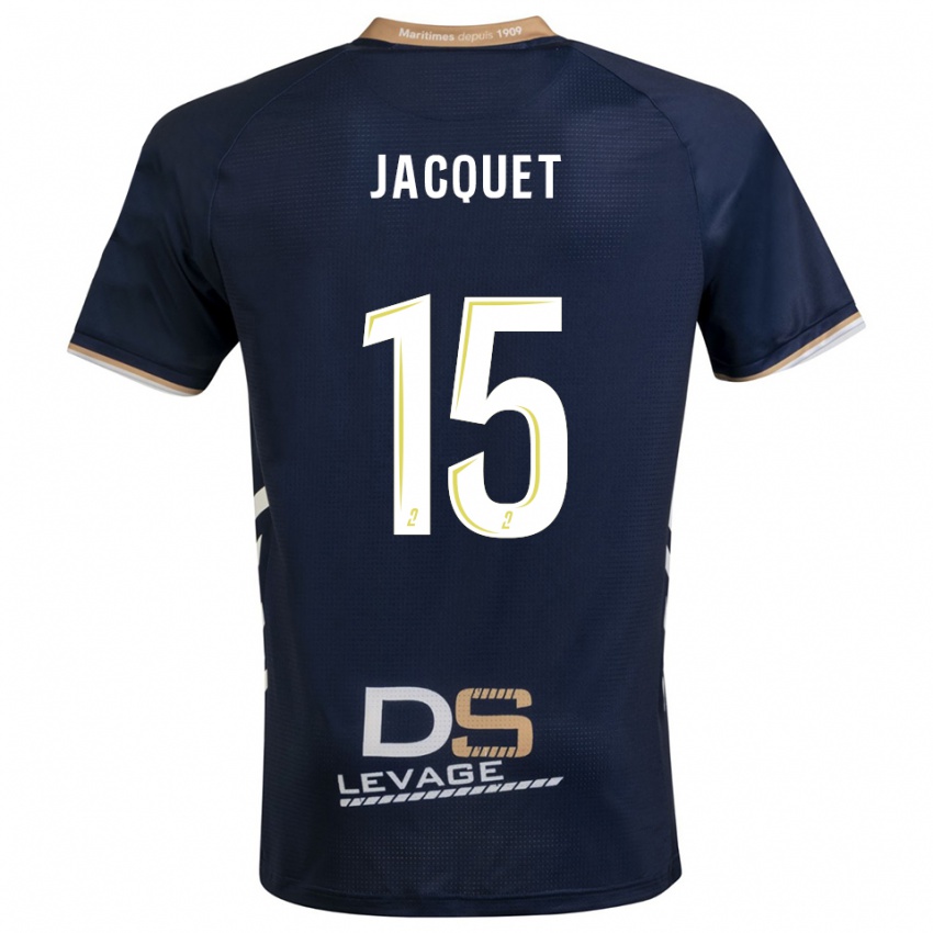 ילדים Nils Jacquet #15 כחול נייבי זהב ג'רזי ביתית 2025/26 חולצה קצרה