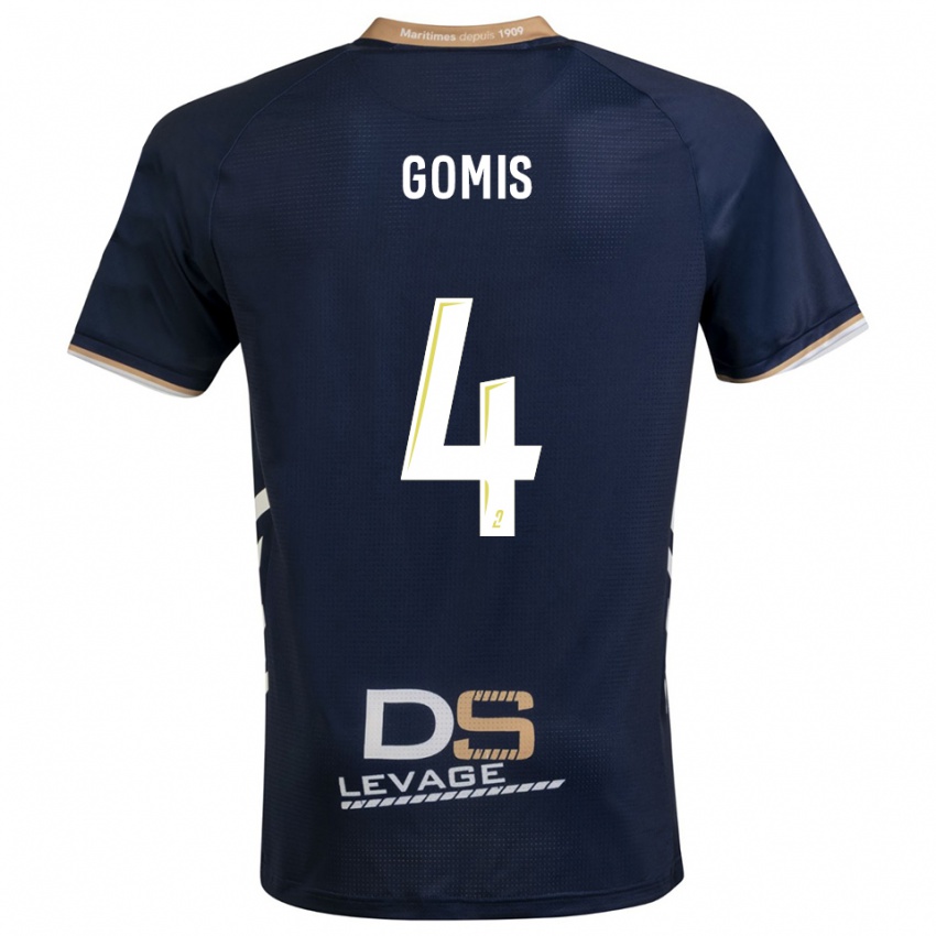 ילדים Chrome Gomis #4 כחול נייבי זהב ג'רזי ביתית 2025/26 חולצה קצרה