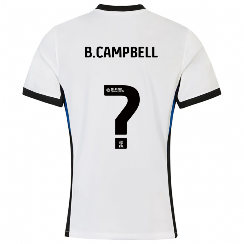 ילדים Blake Campbell #0 לבן כחול הרחק ג'רזי 2025/26 חולצה קצרה