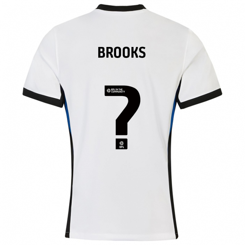 ילדים קובי ברוקס #0 לבן כחול הרחק ג'רזי 2025/26 חולצה קצרה