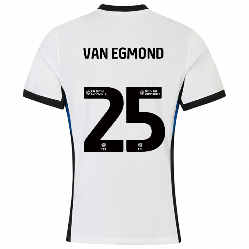 ילדים אמילי ואן אגמונד #25 לבן כחול הרחק ג'רזי 2025/26 חולצה קצרה